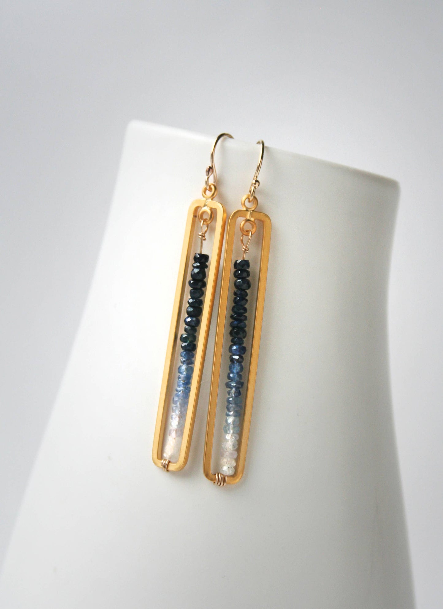 Sapphire Bar Earrings