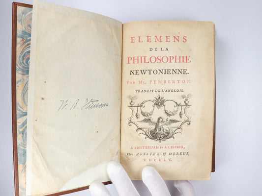 Elements of Newtonian Philosophy (French Translation), First Edition 1755