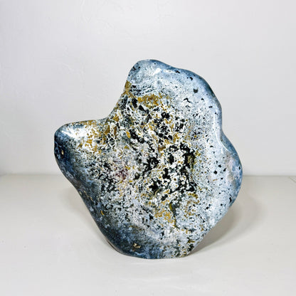 Extra Large Blue Ocean Jasper Freeform – Coral Shape from Madagascar
