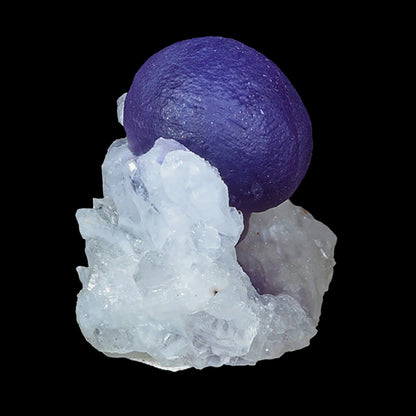 Extremely Rare Dark Purple Botryoidal Fluorite Natural Mineral Specimen – One-of-a-Kind World-Class Piece USA # B 7035