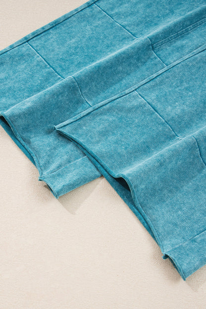 Wild Ginger  Mineral Wash Knot High Waist Raw Hem Pants