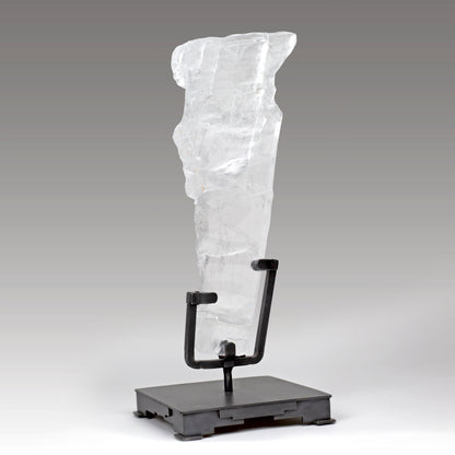 Selenite Flat Crystal on Custom Stand from Utah