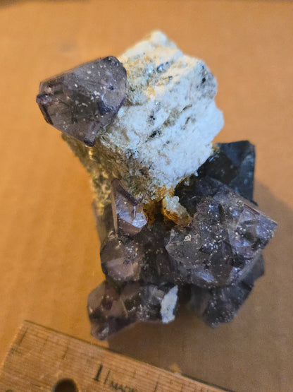 Fluorite, Schorl Tourmaline, Cluster