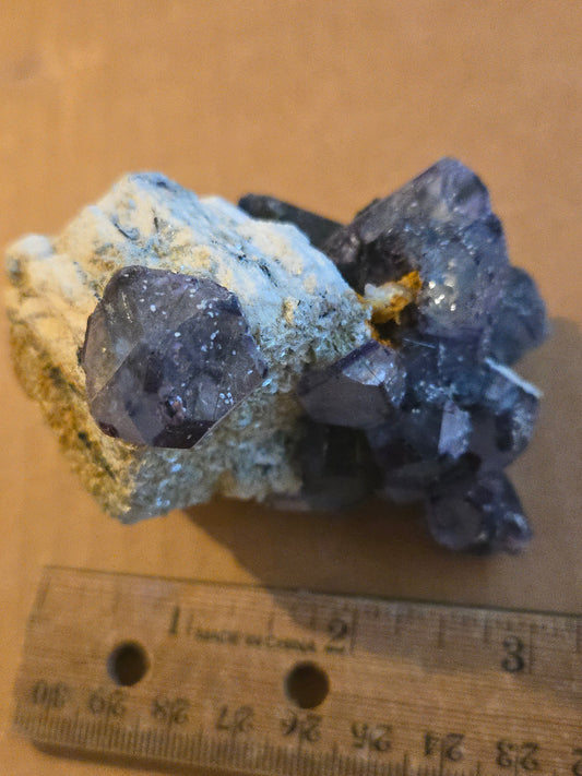 Fluorite, Schorl Tourmaline, Cluster