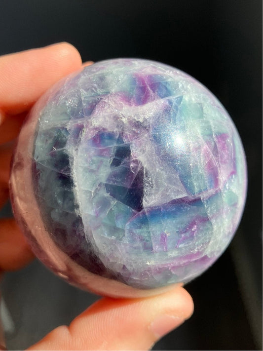 Pastel Rainbow Fluorite Sphere – 57mm