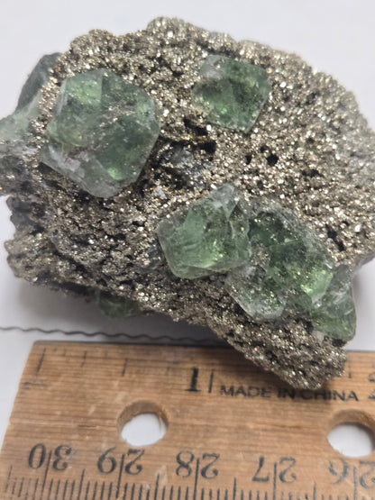Fluorite with pyrite