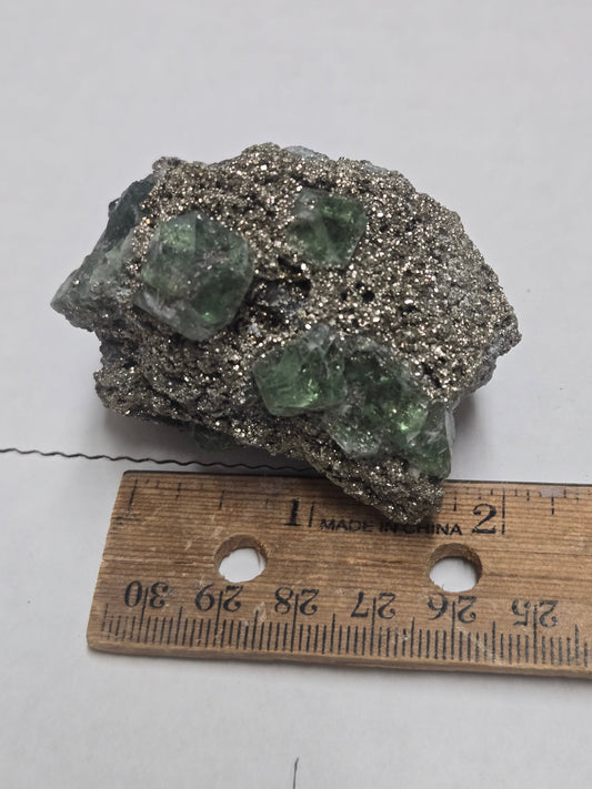 Fluorite with pyrite