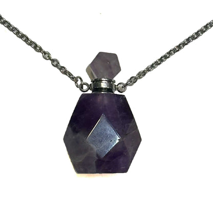 Gemstone Poison Bottle Necklace