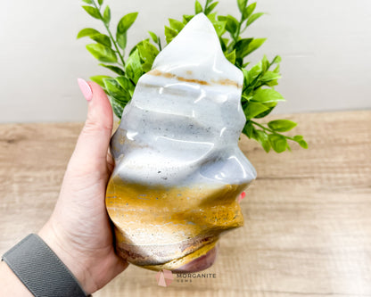 Genuine Polished Large Polychrome Jasper Flame Freeform