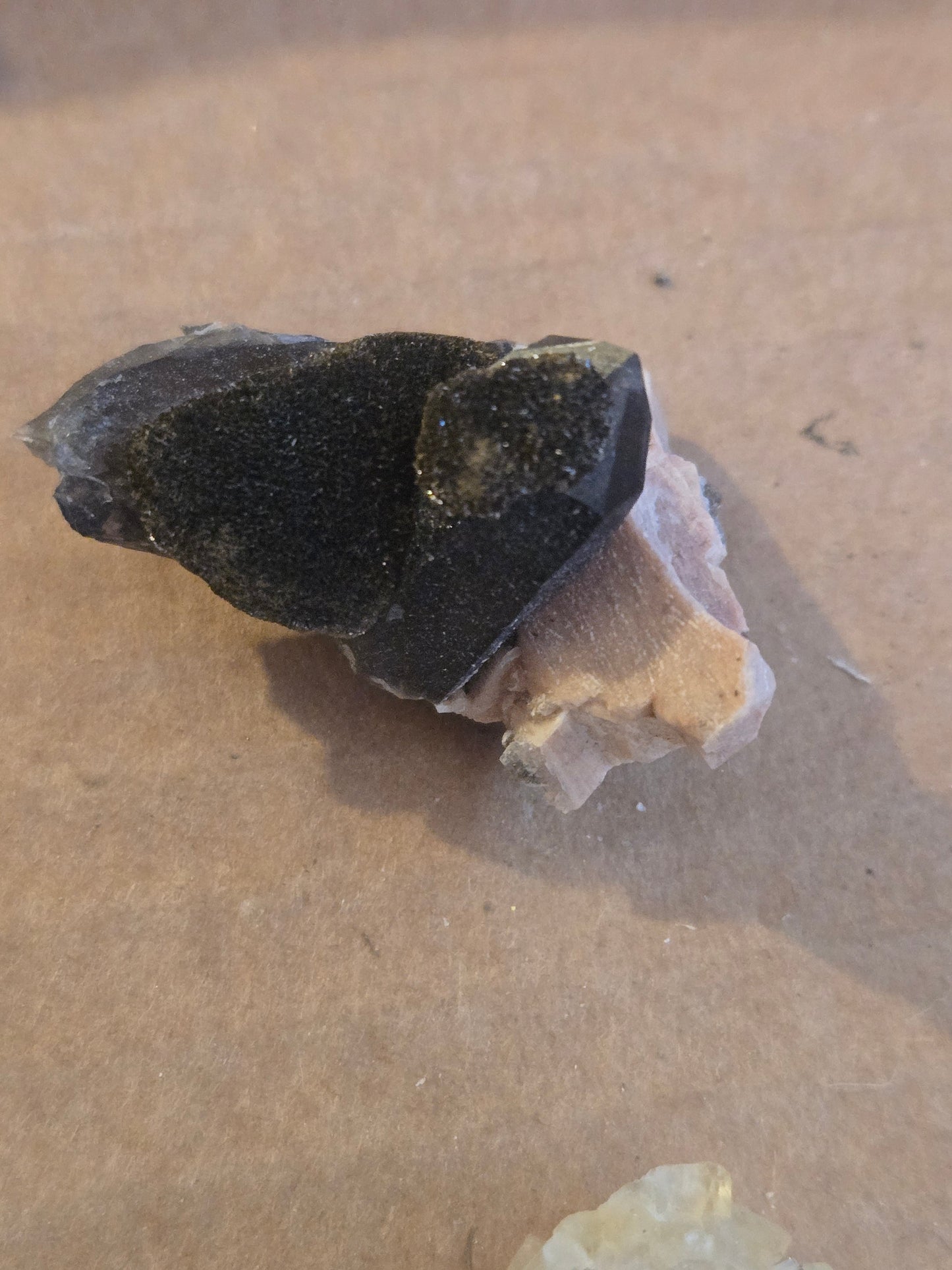 Goethite on microcline