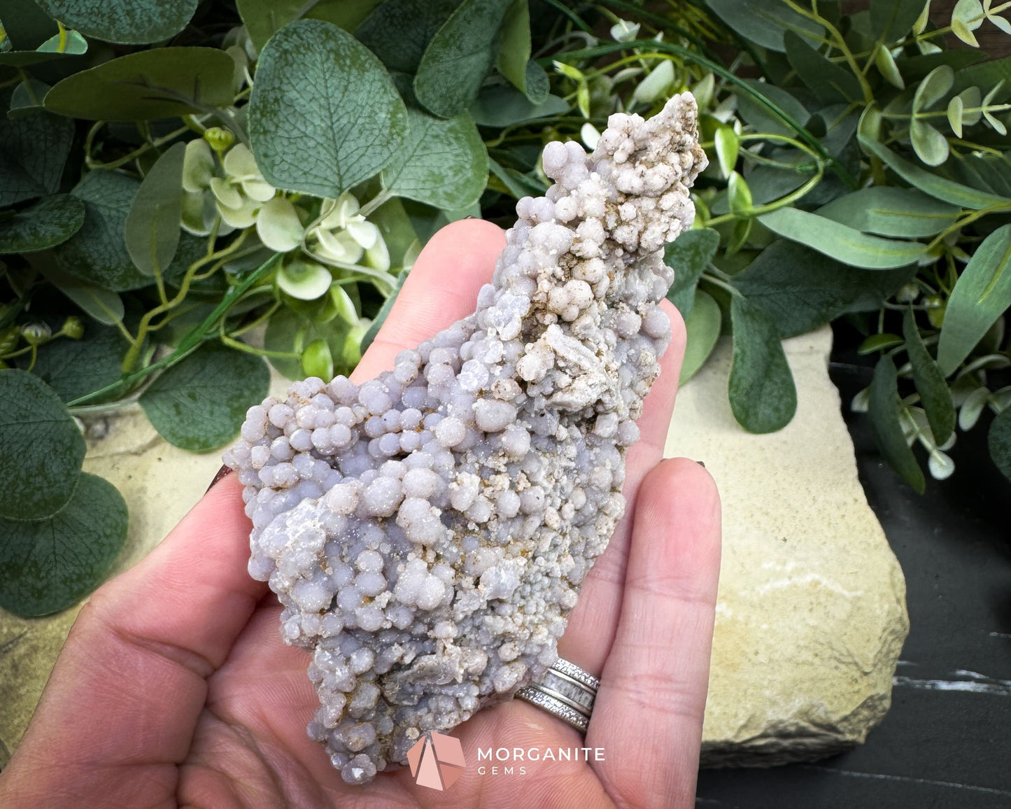 Grape Agate Cluster Specimen 126g – Natural Purple Botryoidal Chalcedony for Spiritual Healing & Display