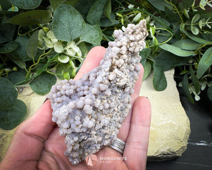 Grape Agate Cluster Specimen 126g – Natural Purple Botryoidal Chalcedony for Spiritual Healing & Display