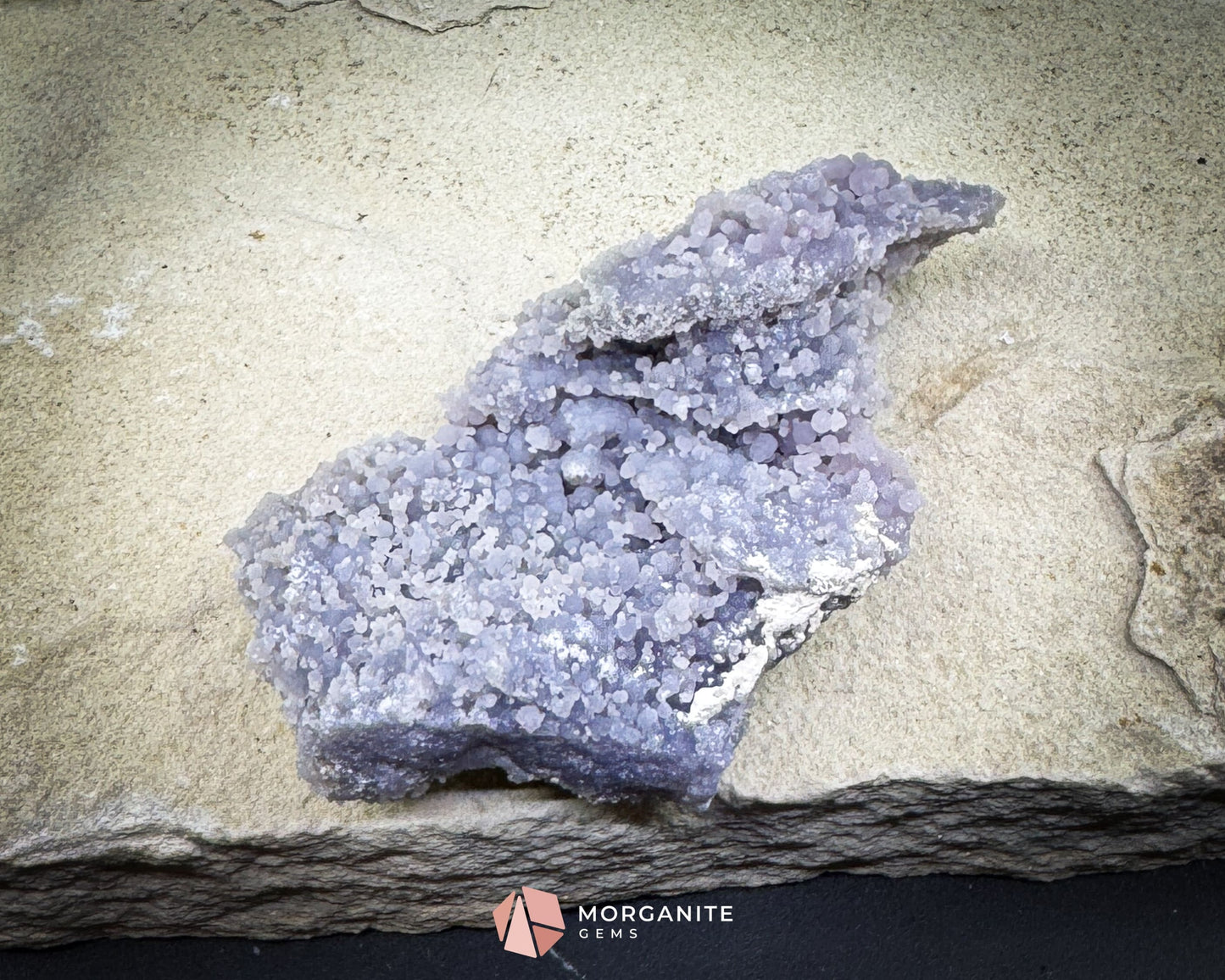 Grape Agate Cluster Specimen 128g – Natural Purple Botryoidal Chalcedony for Meditation & Healing Decor