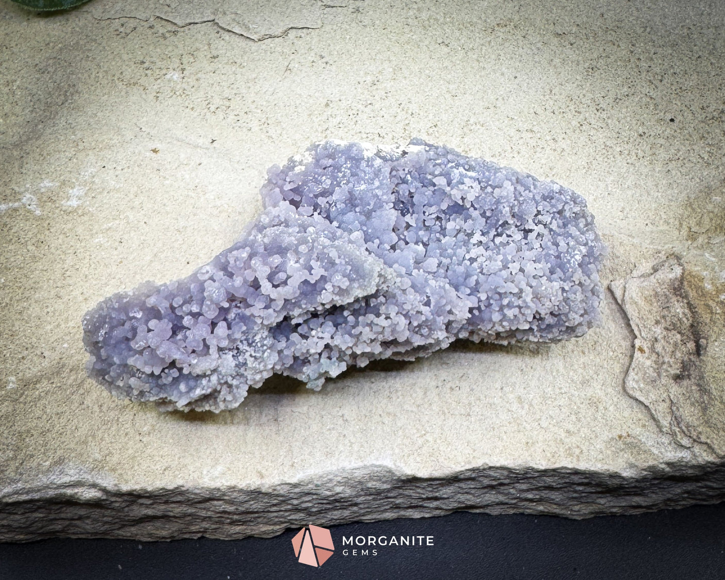 Grape Agate Cluster Specimen 128g – Natural Purple Botryoidal Chalcedony for Meditation & Healing Decor