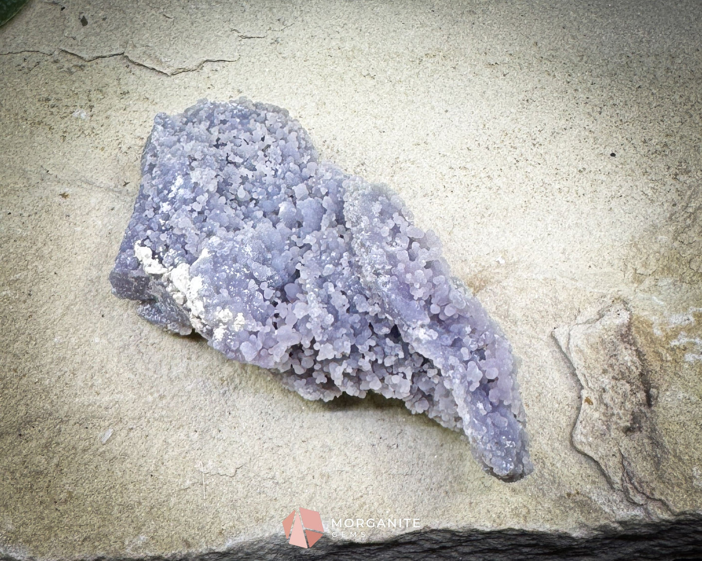 Grape Agate Cluster Specimen 128g – Natural Purple Botryoidal Chalcedony for Meditation & Healing Decor