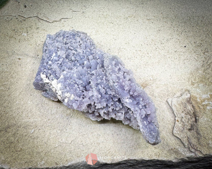 Grape Agate Cluster Specimen 128g – Natural Purple Botryoidal Chalcedony for Meditation & Healing Decor