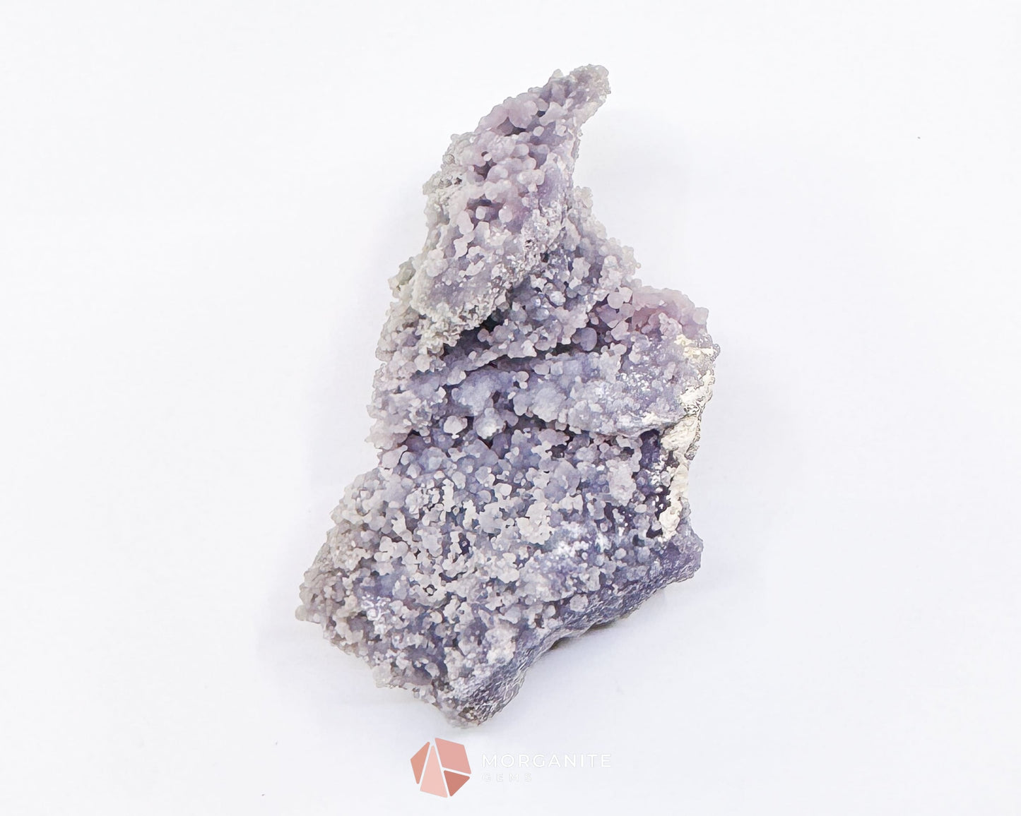 Grape Agate Cluster Specimen 128g – Natural Purple Botryoidal Chalcedony for Meditation & Healing Decor