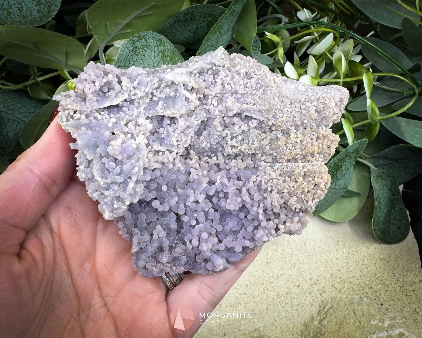 Grape Agate Cluster Specimen 190g – Purple Botryoidal Chalcedony for Meditation & Healing