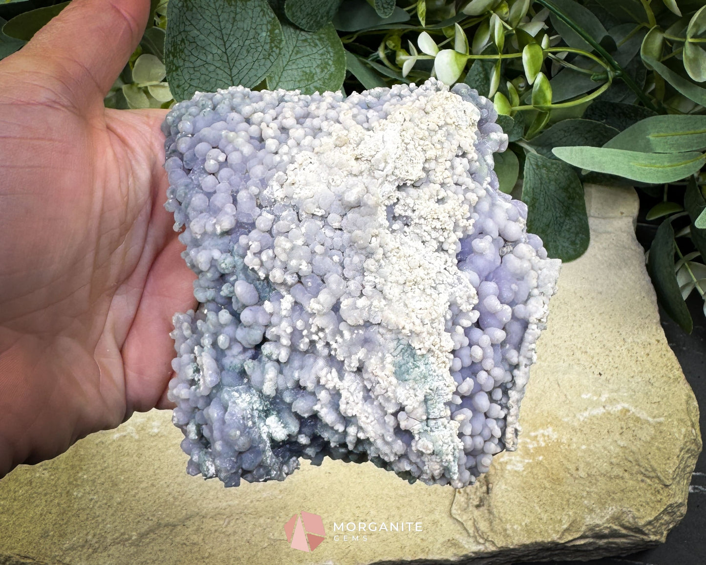 Grape Agate Cluster Specimen 374g – Large Purple Botryoidal Chalcedony for Meditation & Energy Work