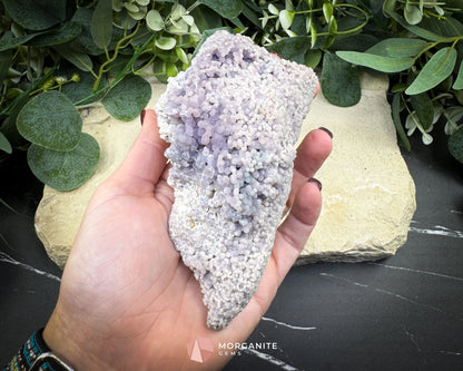 Grape Agate Cluster Specimen 490g – Large Purple Botryoidal Chalcedony for Healing, Meditation & Display