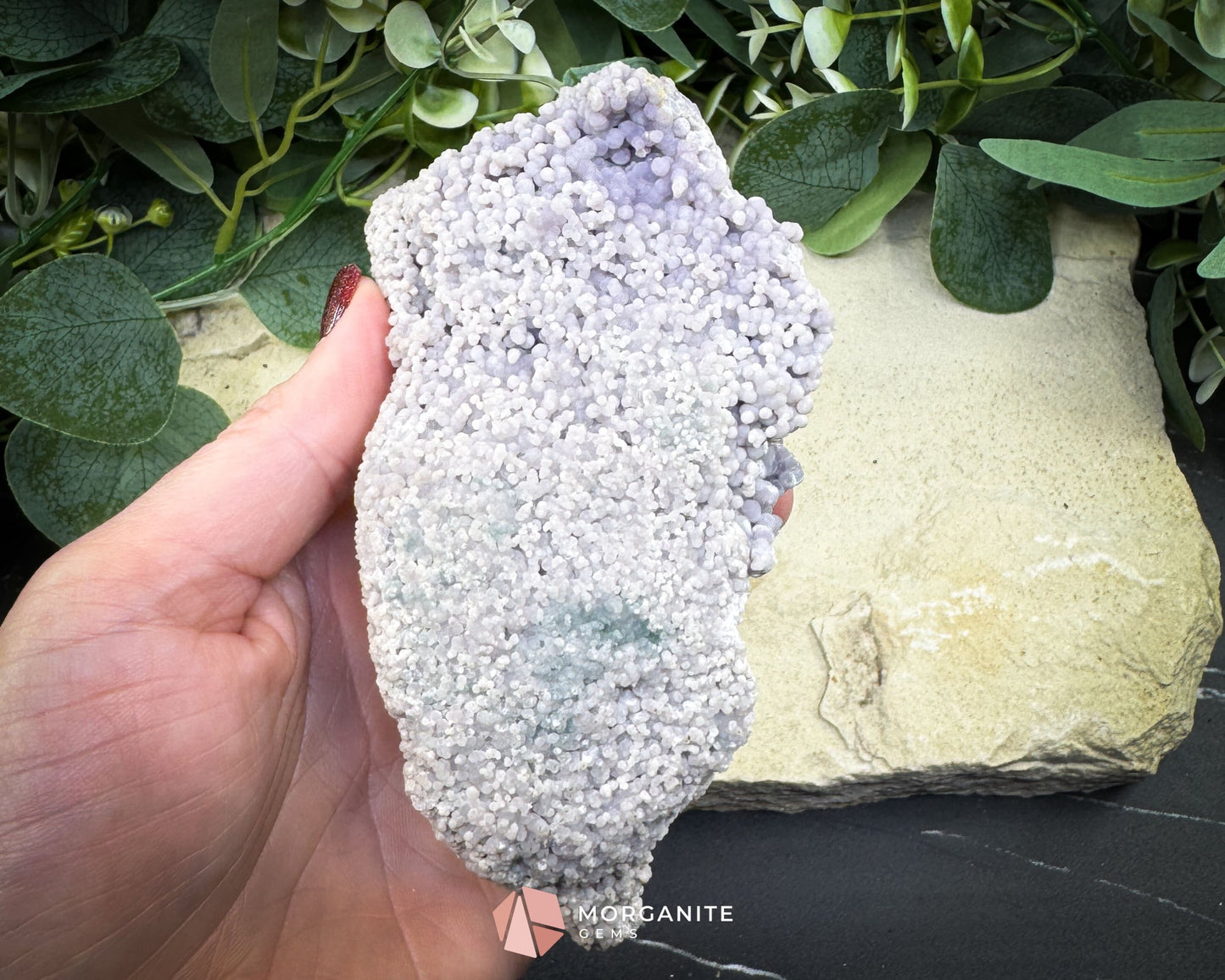Grape Agate Cluster Specimen 490g – Large Purple Botryoidal Chalcedony for Healing, Meditation & Display