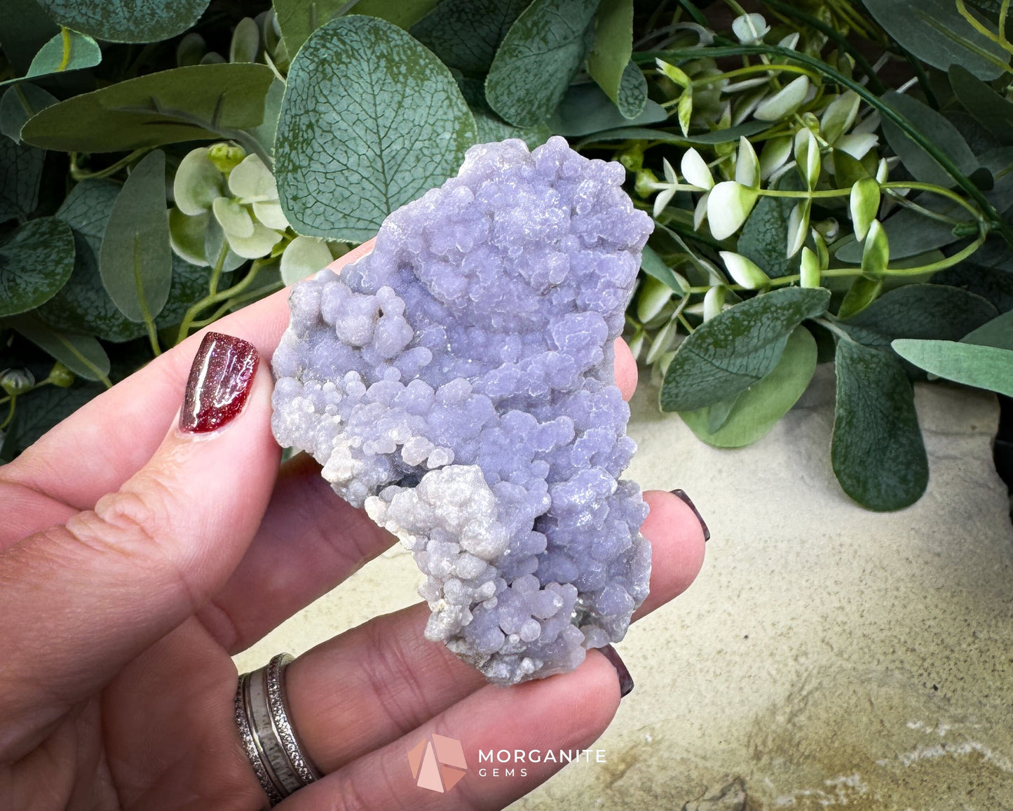 Grape Agate Cluster Specimen 74g – Small Purple Botryoidal Chalcedony for Meditation & Display