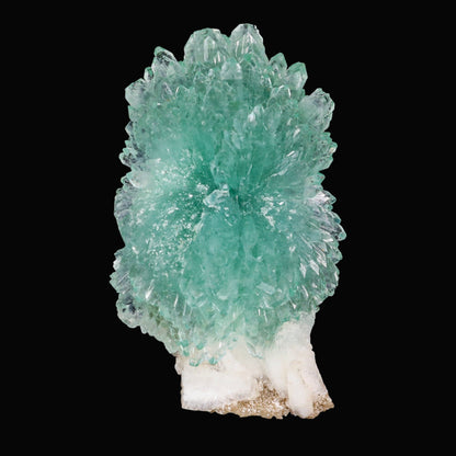 Green Apophyllite Bow with Stilbite Natural Mineral Specimen  # B 6843