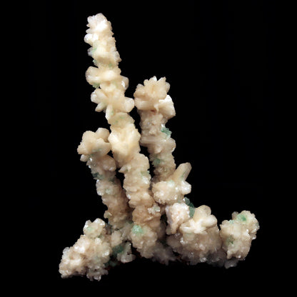 Green Apophyllite Crystals with Stilbite on Heulandite Bush Formation #W35