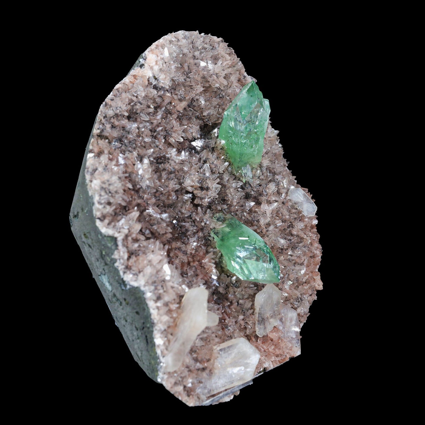 Green Apophyllite sharp terminated Natural Mineral Specimen # B 7046