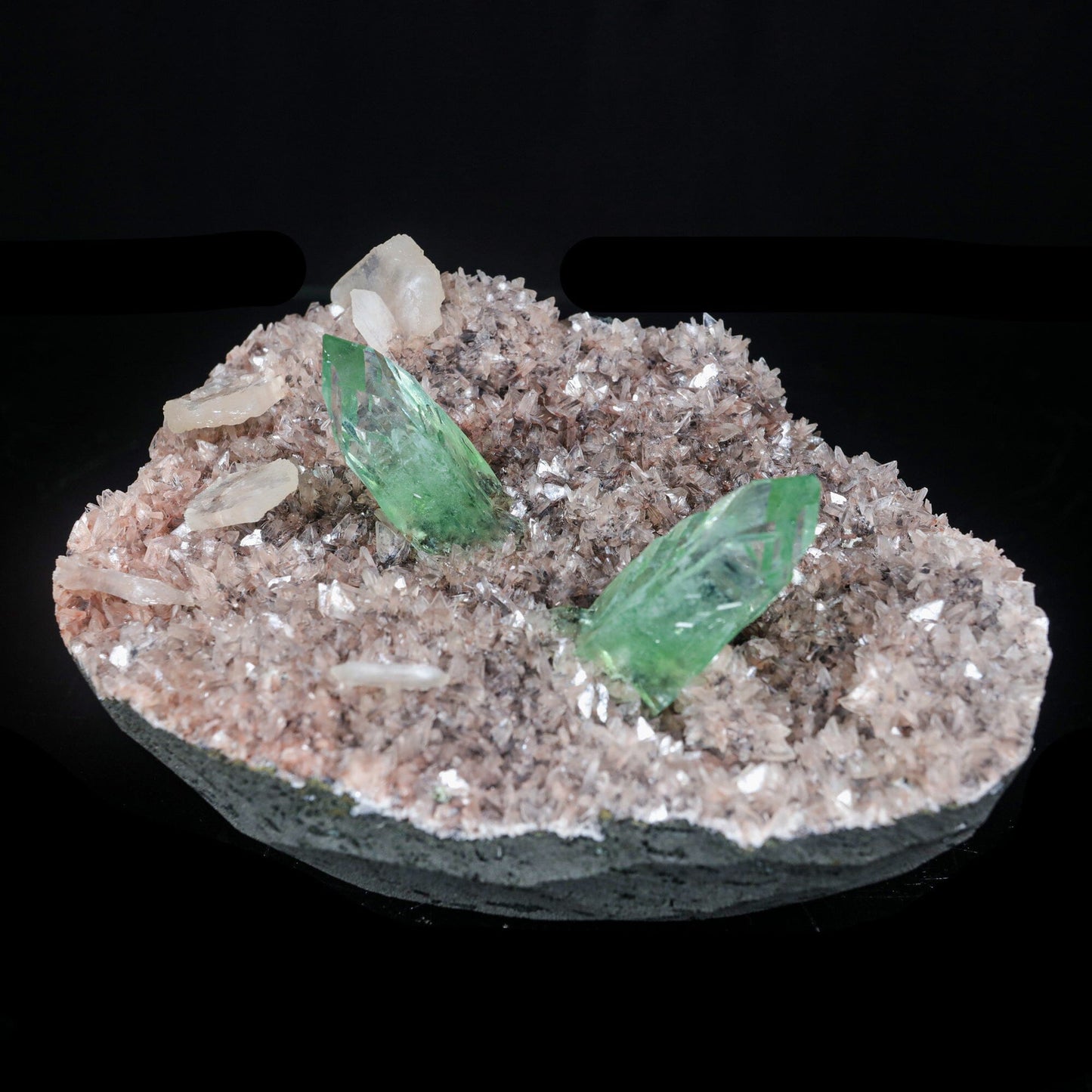 Green Apophyllite sharp terminated Natural Mineral Specimen # B 7046