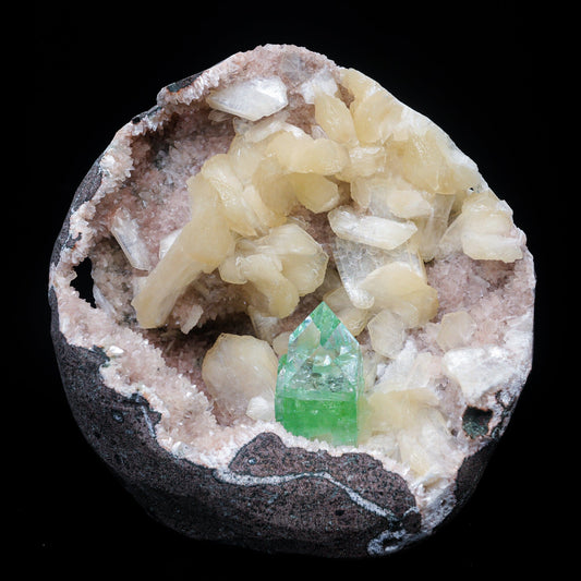 Green Apophyllite sharp terminated Natural Mineral Specimen USA # B 7020