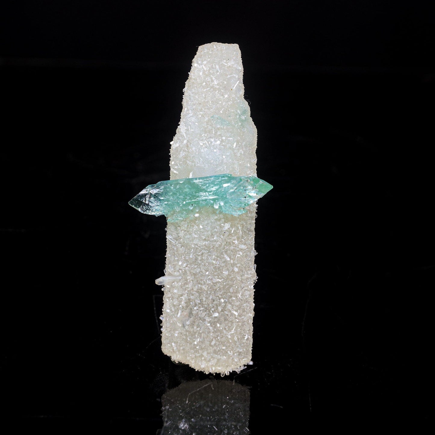 Green Apophyllite with Coated Calcite Rare Bat Formation Natural Mineral Specimen  # B 6995