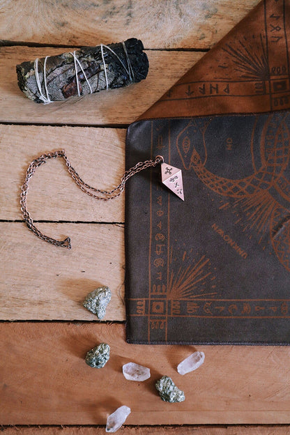 Green Glyphs Casting Cloth