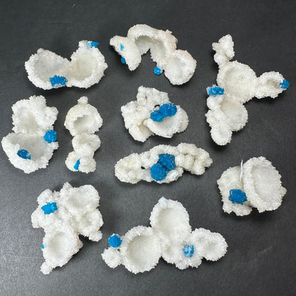 Cavansite Ball 'Floaters' on Stilbite MD