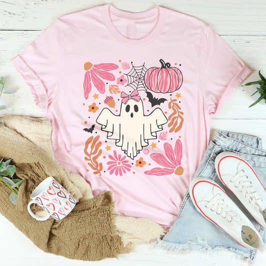 Halloween Pink Ghost - tshirt