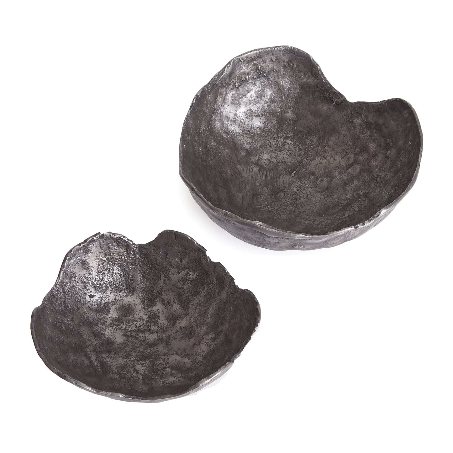 Hand-Sculpted Bronze Decorative Bowls (Set of 2)