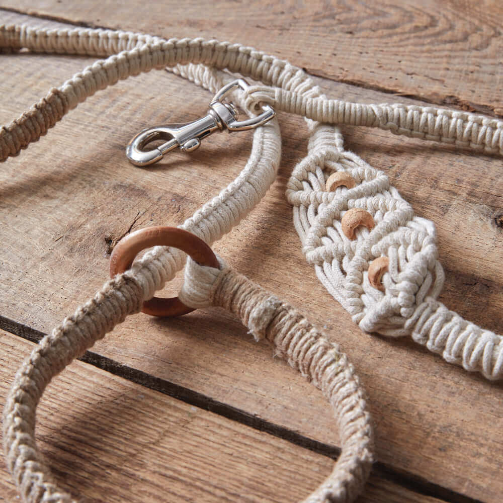 Handmade Boho Macrame Dog Leash (Set of 2)