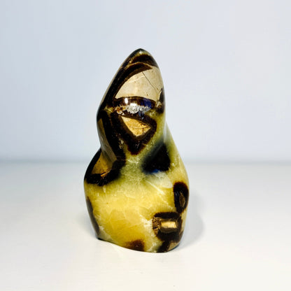 Yellow Septarian Dragon Stone Trifecta – Freeform, Mini Mushroom & Massage Wand Set