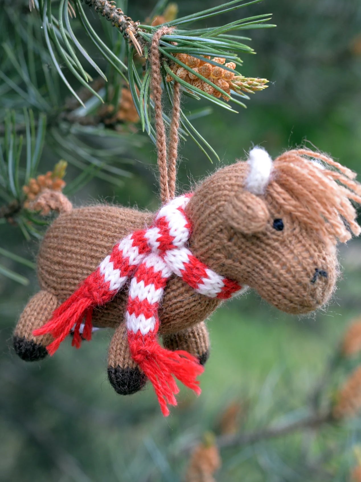 Softie Handknit Highland Cow Ornament