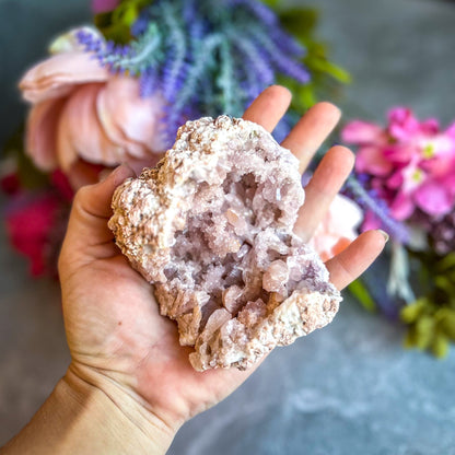Large Raw Pink Amethyst Geodes from El Choique Mine Argentina