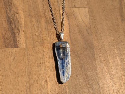 Blue Kyanite + Clear Quartz Necklace