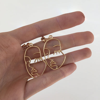 Picasso Face Earrings