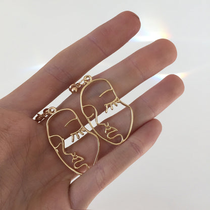Picasso Face Earrings