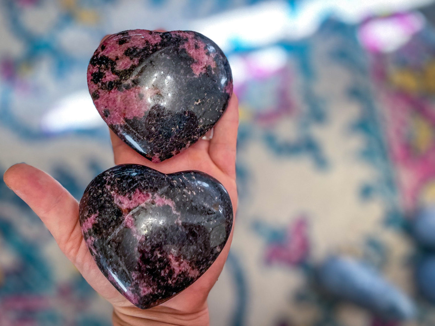 RHODONITE heart