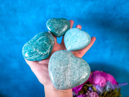 Amazonite Hearts