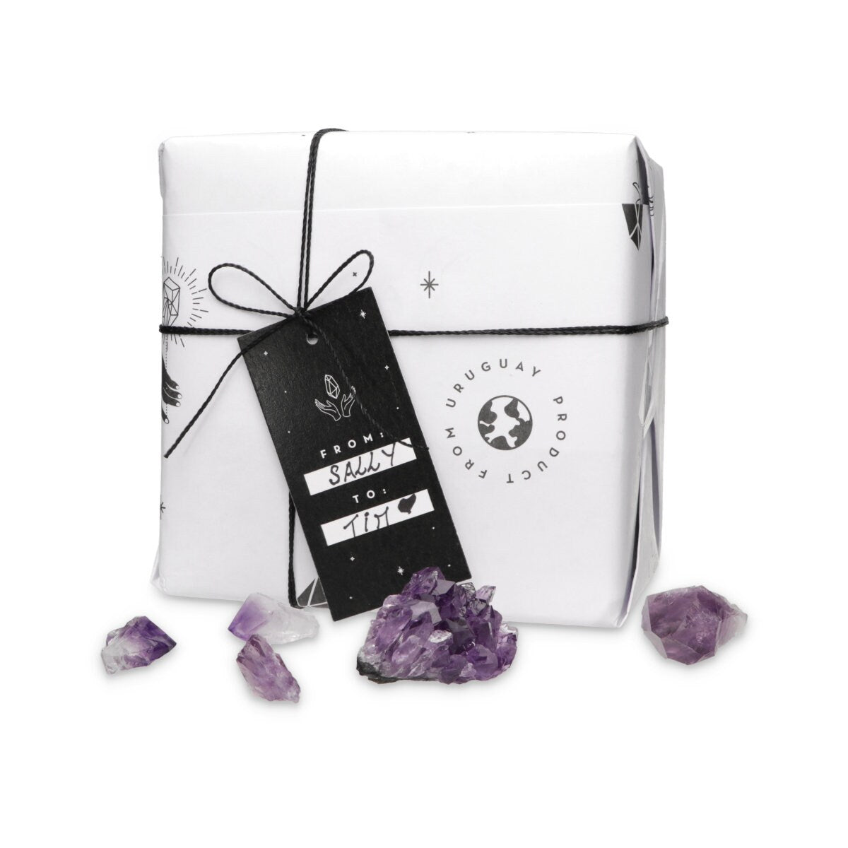 Precious stones and semi precious geode