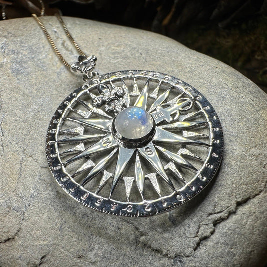 True North Moonstone Compass Necklace