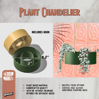 Hanging Chandelier Planter with Drainage