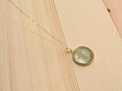 Prasiolite 14k Gold Necklace