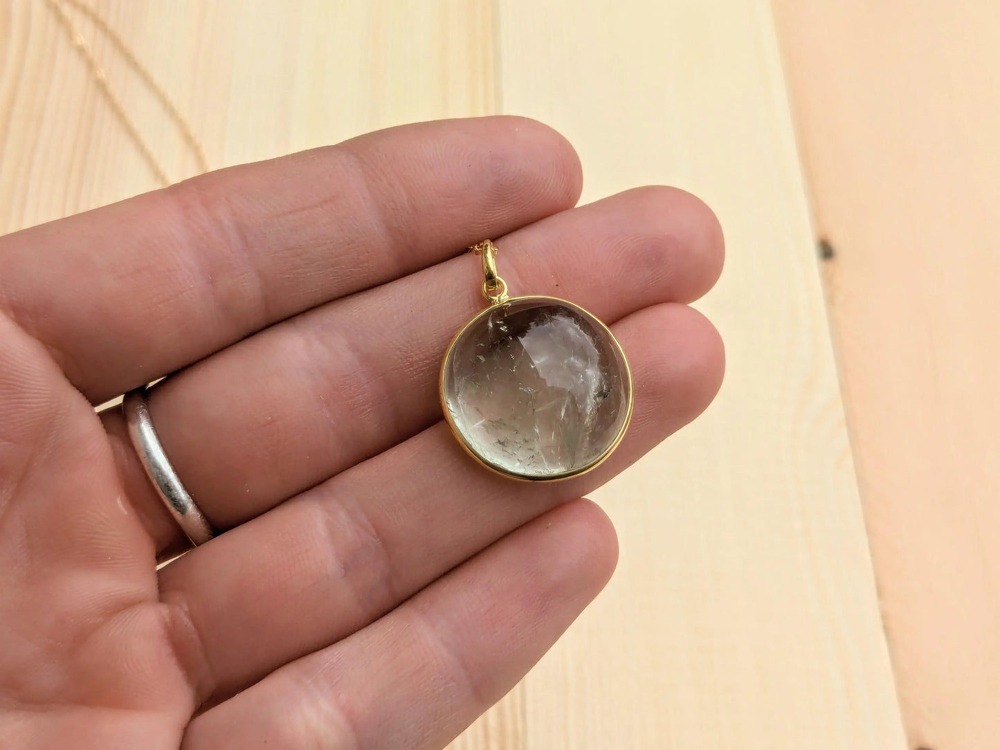 Prasiolite 14k Gold Necklace